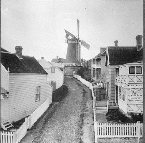 Partington's mill before the tower was heightened - Sir George Grey Special Collections, Auckland Libraries, 4-149